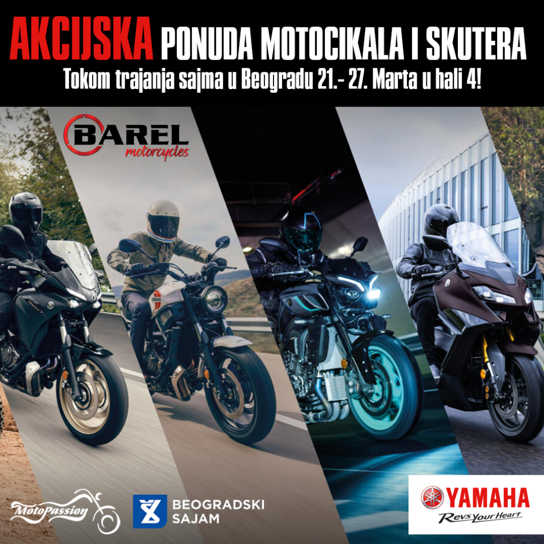 Yamaha Barel daje do 10% popusta tokom sajma!