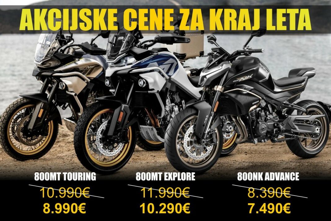 CFMOTO daje popuste na 800MT Touring, 800MT Explore i 800NK Advance