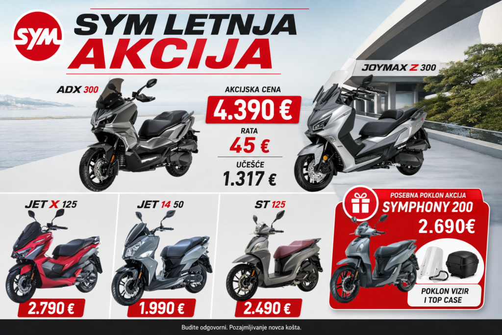 Novi SYM popusti i posebne pogodnosti za kupce
